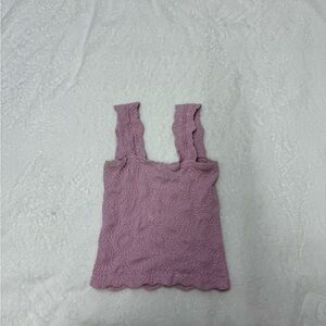 Free People Mauve Textured Tank Top